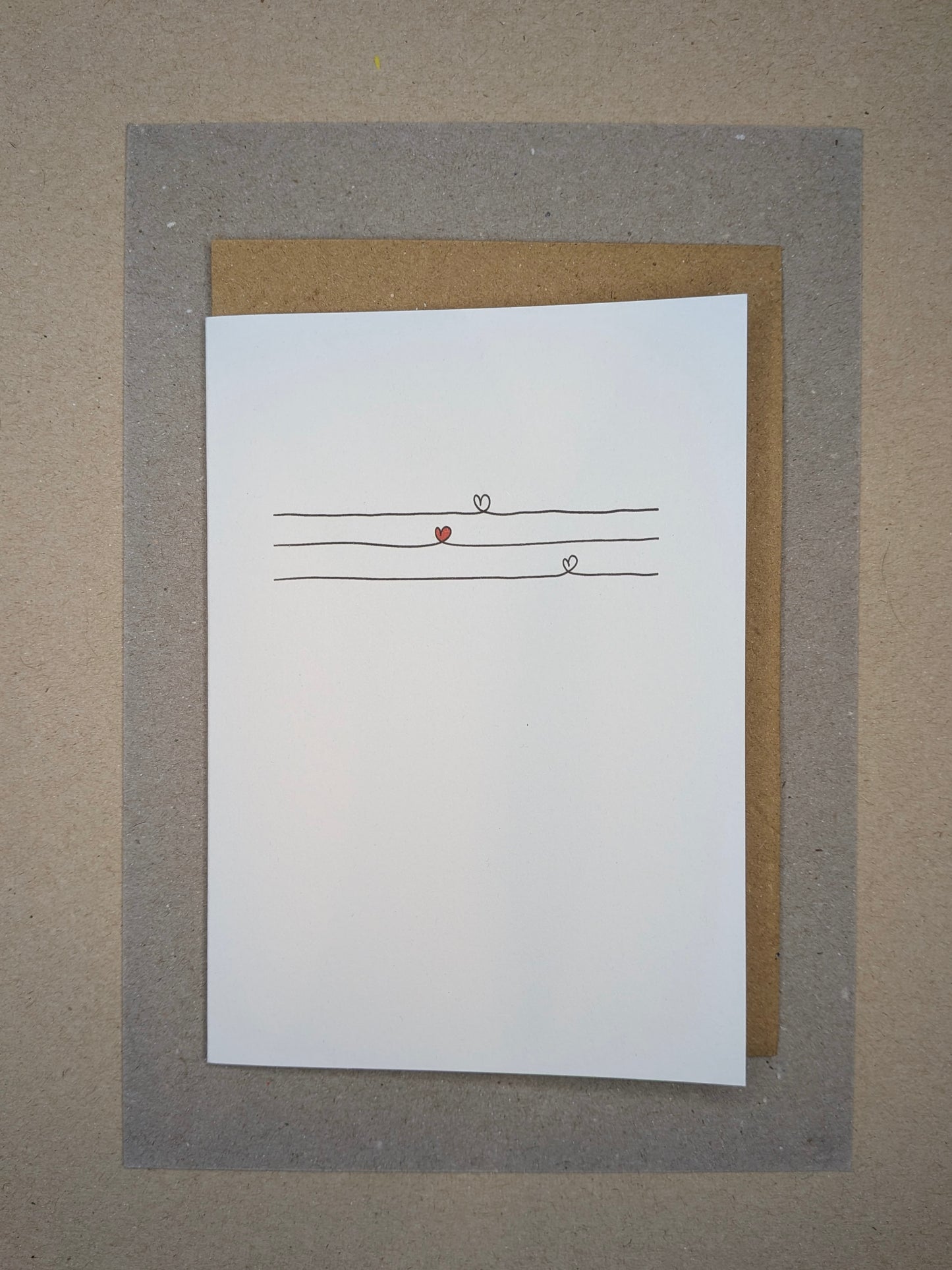 One Red Heart - Blank Card