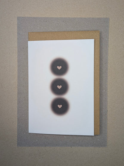 Three Hearts - Blank Card