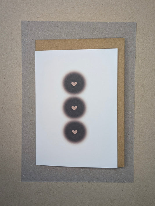 Three Hearts - Blank Card